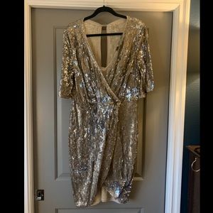 TFNC by ASOS champagne sequin dress